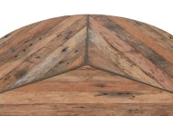 Kedri Boatwood Round Rustic Coffee Table Close Up