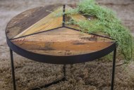 Kedri Boatwood Round Rustic Coffee Table