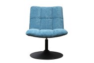 Mataro Swivel Chair Front View - Ocean Chennile