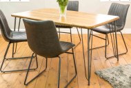 Reggie Retro Hairpin Dining Table Plain Top