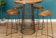 Rescate Birdcage Bar Table & Tractor Seat Bar Stools