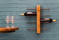 Sylvan Natural Teak Root 8 Bottle Wine Rack