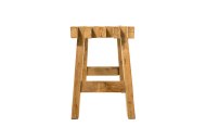 Sylvan Teak Grid Stool Side View