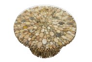 Zatara Round Coffee Table With Glass Top