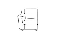 G'Digio Cosenza Armchair with 1 Arm