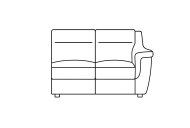 G'Digio Cosenza 1 Arm 2 Seater