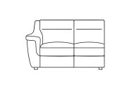 G'Digio Cosenza 1 Arm 2.5 Seater
