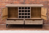 Marlborough Large Sideboard With Wine Rack Open