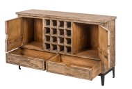 Marlborough Large Sideboard With Wine Rack Open