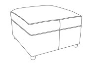 Dalton Footstool - Line Art