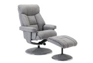 Biscay Swivel Recliner & Footstool - Lisbon Rock