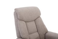 Biscay Swivel Recliner & Footstool Close Up - Lisbon Wheat