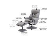 GFA - Global Furniture Alliance Biscay Swivel Recliner & Footstool