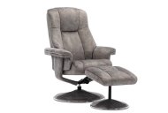 Dublin Swivel Recliner & Footstool - Elephant