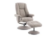 Dublin Swivel Recliner & Footstool - Chacha Oat