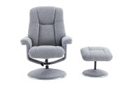 Dublin Swivel Recliner & Footstool - Chacha Dove