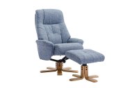 Dublin Swivel Recliner & Footstool - Lisbon marine