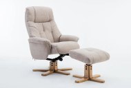 Dublin Swivel Recliner & Footstool - Lisbon Wheat