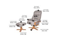 GFA - Global Furniture Alliance Napoli Swivel Recliner & Footstool