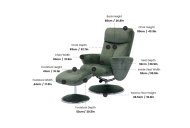GFA - Global Furniture Alliance Palmdale Swivel Recliner with Footstool