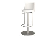 Monti Adjustable Bar Stool - White