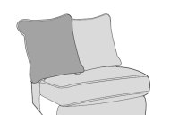 Cleveland Armless Unit Pillow Back - Line Art