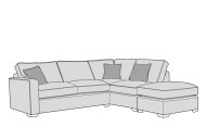 Cleveland Corner Chaise Group Standard Back - Line Art