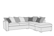 Cleveland Corner Chaise Group Pillow Back - Line Art