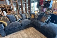 Cleveland Corner Chaise Group - Navy Gold Collection