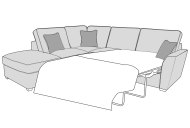 Favaro Corner Chaise Group Including Sofabed Standard Back - Line Art