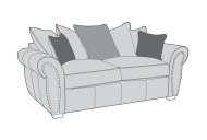 Flariz 3 Seater Sofa Pillow Back - Line Art