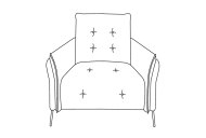 Bolero Armchair Static - Line Art