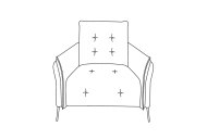 Bolero Armchair Static - Line Art