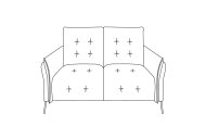 Bolero Small Loveseat Static - Line Art