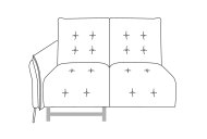 Bolero 1 Arm 1 Recliner Sofa - Line Art