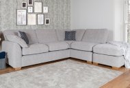 Laine Corner Chaise Group Sofa - Lassie Silver
