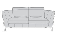 Reuben Leather 3 Seater Sofa - Line Art