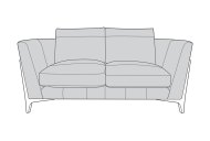 Reuben Leather 2 Seater Sofa - Line Art