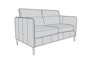 Walton Leather 2 Seater Sofa - Line Art