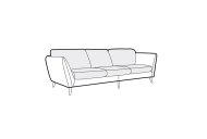 Steffi XL Sofa (Split - 3 Seat) - Line Art