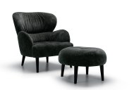Rorke Accent Chair & Stool - Bloom Midnight