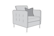 Walton Fabric Armchair - Line Art