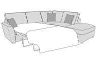 Wickham Corner Chaise Group Including Sofabed Standard Back