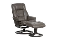 Malibu Swivel Recliner With Footstool