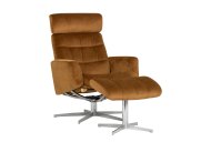 Couch & Co Reeves Swivel Recliner with Footstool