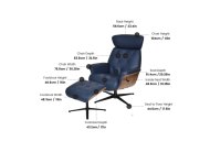 GFA - Global Furniture Alliance Norse Swivel Recliner with Footstool