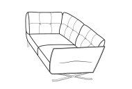 Sorrento Corner and Large Armchair Sectional RHF