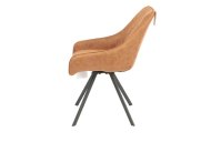 Bailey Swivel Chair Side View - Brown