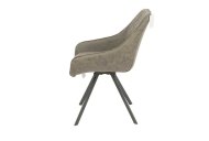 Bailey Swivel Chair Side View - Grey