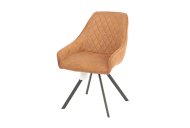 Bailey Swivel Chair Angled - Brown
